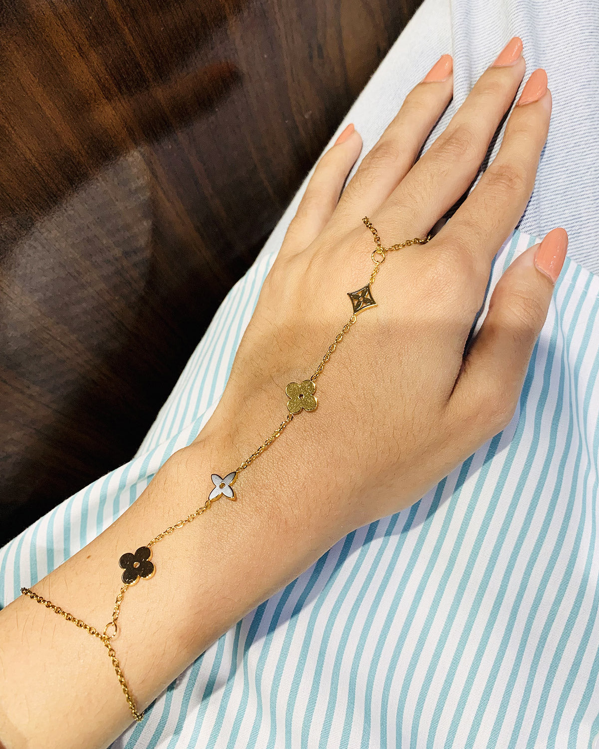 Golden Bloom Hand Chain