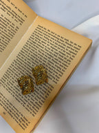 ✨ Vintage Textured Gold Statement Stud Earrings for Women