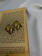 ✨ Vintage Textured Gold Statement Stud Earrings for Women
