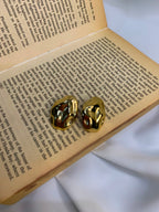 Minimalist Gold Nugget Stud Earrings for Women