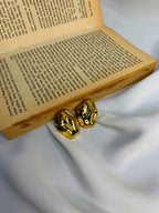 Minimalist Gold Nugget Stud Earrings for Women