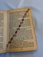 Ruby Red Crystal Floral Bracelet for Women