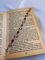 Ruby Red Crystal Floral Bracelet for Women