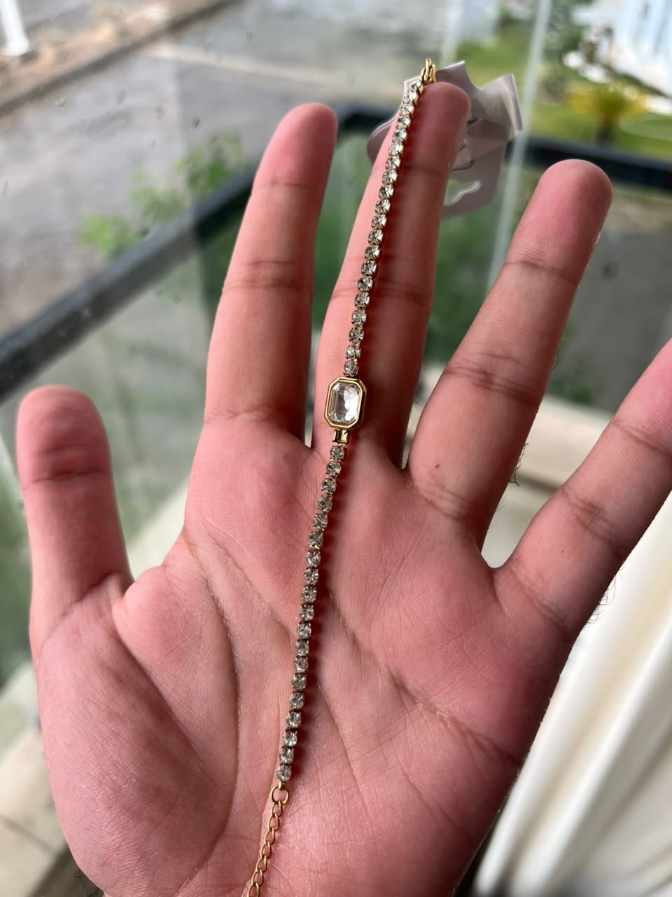 Luxury Crystal Tennis Bracelet for Women | Gold Plated Zircon Stone Bracelet