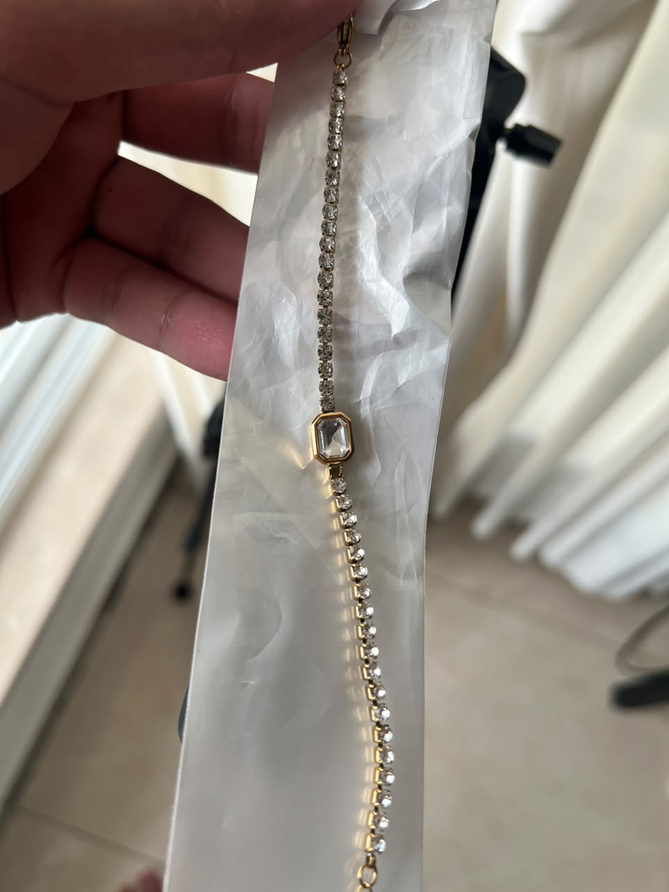 Luxury Crystal Tennis Bracelet for Women | Gold Plated Zircon Stone Bracelet