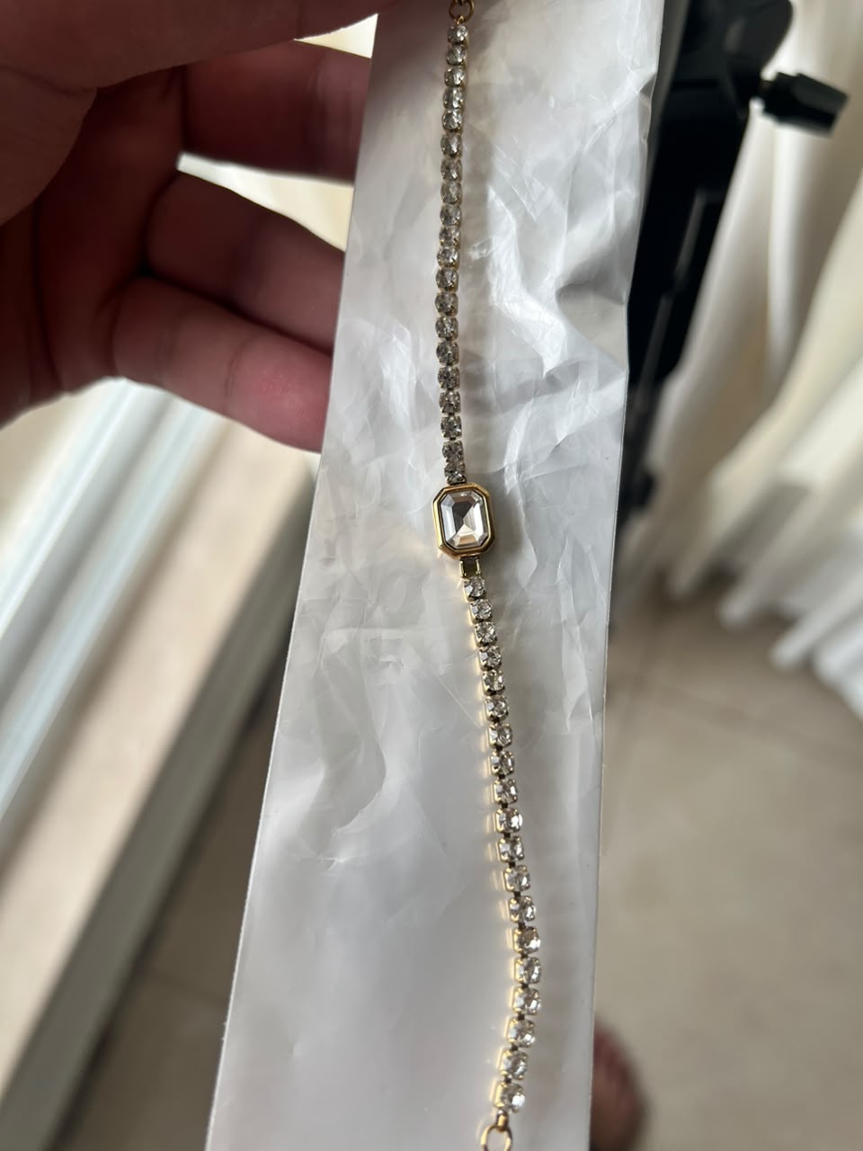Luxury Crystal Tennis Bracelet for Women | Gold Plated Zircon Stone Bracelet